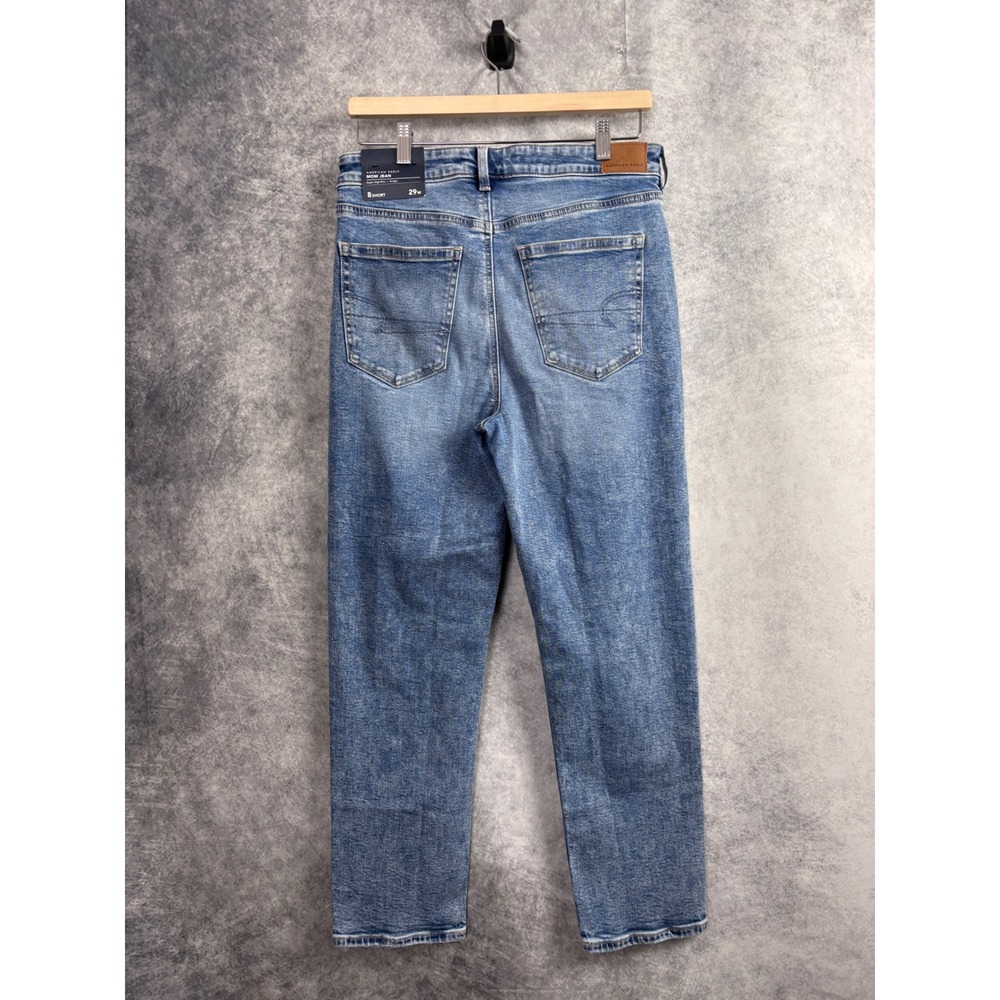 American Eagle Women's Super High Rise Distressed Mom Jeans Size 8 Short NWT - Picture 6 of 9